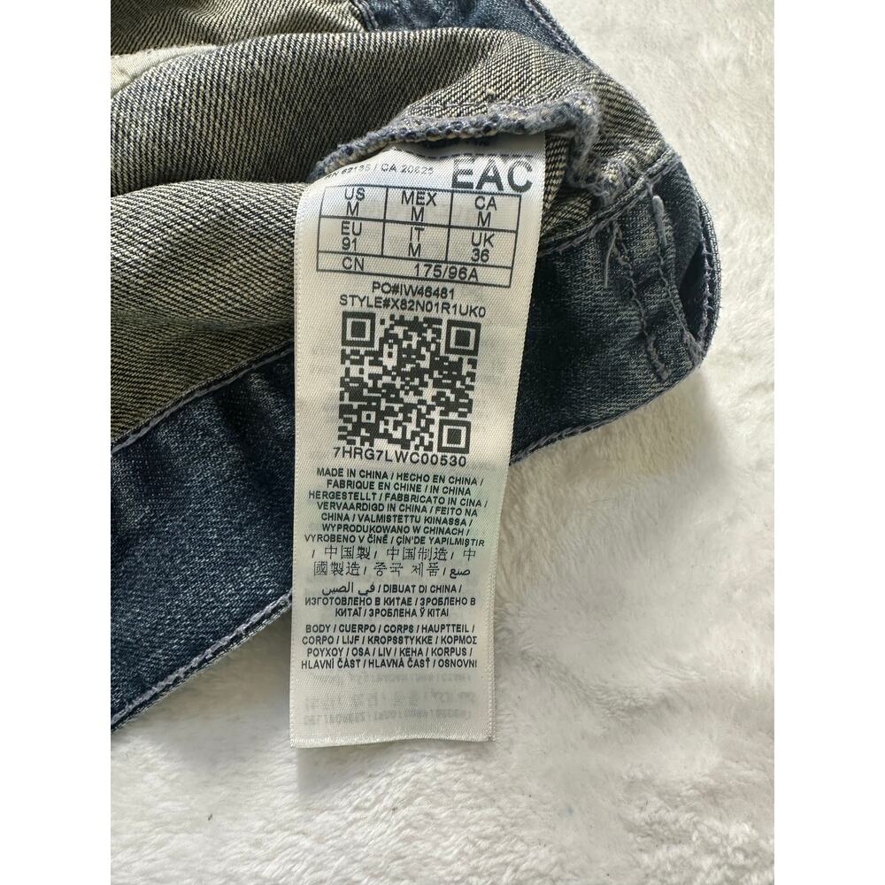 Guess Women's Sleeveless Denim Jacket with American Flag Yoke - Blue, Red, White - Picture 5 of 9